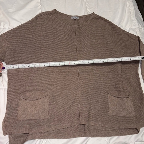 Habitat Fireside Cotton Rib Very Oversized Sweater Pocket Batwing Brown XS Small - Picture 5 of 8